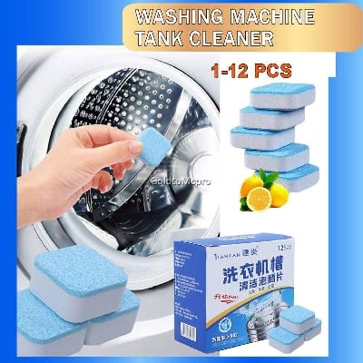 Picture of 1box Washing Machine Cleaner - 12 Pcs Washing Machine Cleaning Washer Cleaning Detergent Effervescent Tablet Washing Machine Slot Cleaning Tablet (12pcs) - Multicolor