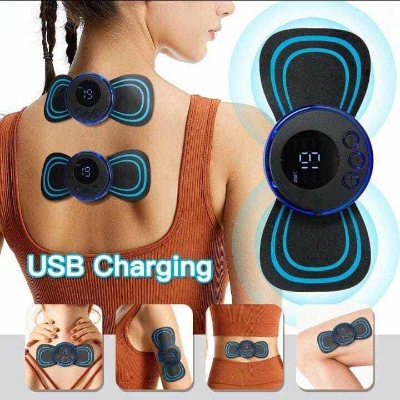 Picture of EMS Mini Massager with 2 Pad ,Muscle Stimulator Full Body Relaxation Pain Relief Vibration massager - Multicolor