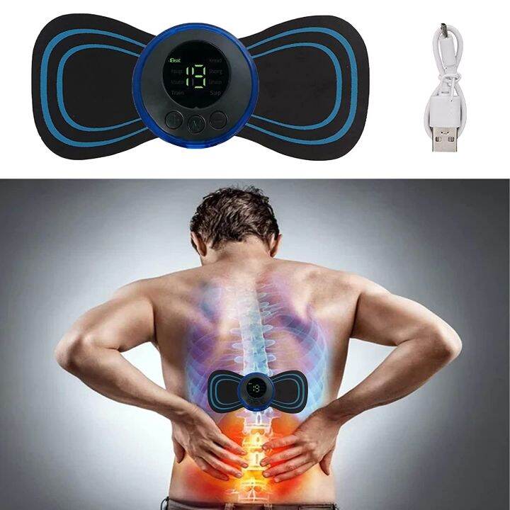 Picture of EMS Mini Massager with 2 Pad ,Muscle Stimulator Full Body Relaxation Pain Relief Vibration massager - Multicolor