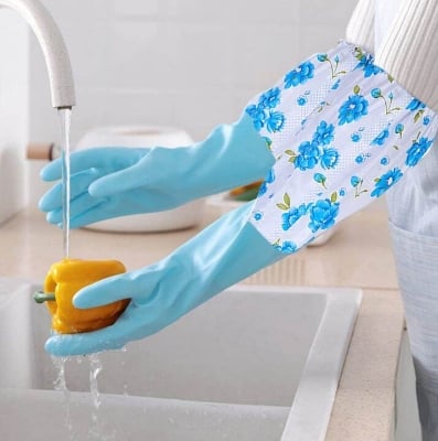 Picture of 2 Pcs Regular Kitchen Gloves - Multicolor