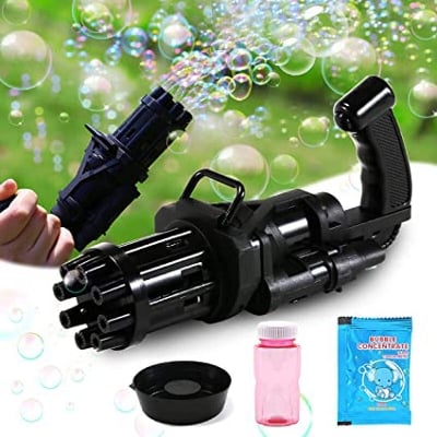 Picture of Bubble machine, Gatling Bubble Machine 2025 Bubble machine 8-Hole Bubble Blower Automatic Bubble Maker Electric Bubble machine Bubble Machine Toy for Girls Boys Kids . - Multicolor