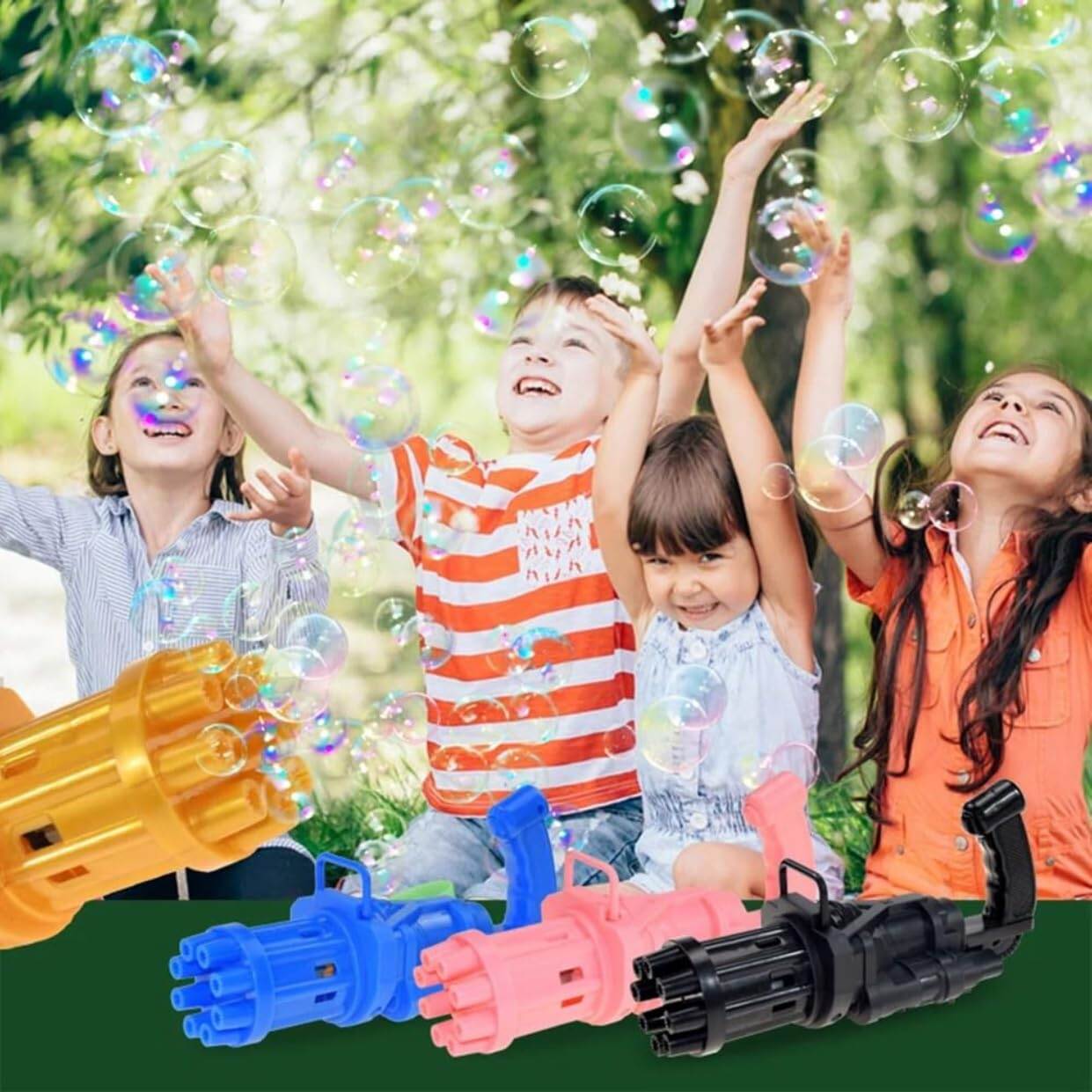 Picture of Bubble machine, Gatling Bubble Machine 2025 Bubble machine 8-Hole Bubble Blower Automatic Bubble Maker Electric Bubble machine Bubble Machine Toy for Girls Boys Kids . - Multicolor
