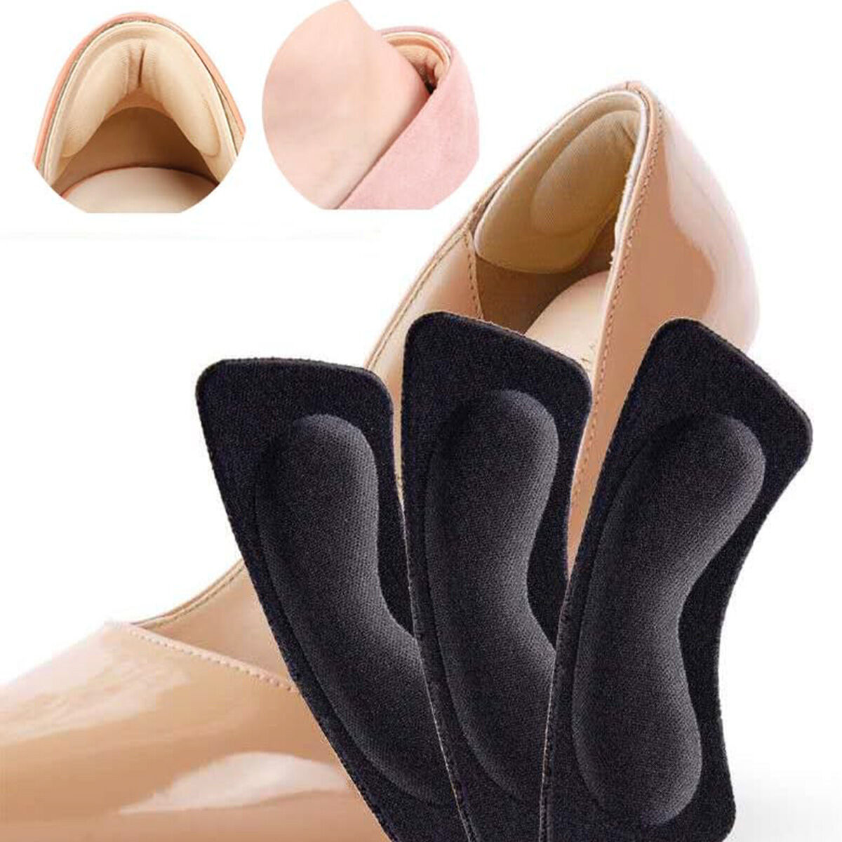 Picture of 2 Pair Forefoot Shoe Pads – Adjustable Insole Cushions & Heel Protectors