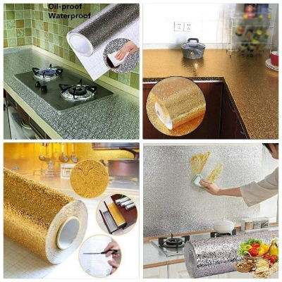 Picture of Oil-Resistant Kitchen Sticker 3Mitar Self-Adhesive Waterproof Aluminum Foil for Stove and Cabinet