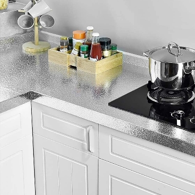 Picture of Oil-Resistant Kitchen Sticker 3Mitar Self-Adhesive Waterproof Aluminum Foil for Stove and Cabinet