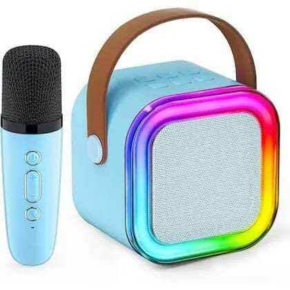 Picture of K12 Speaker High-end Bluetooth Audio Small Home Ktv Karaoke Microphone Professional Children's Singing Bluetooth Speaker - Multicolor