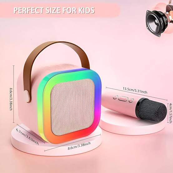Picture of K12 Speaker High-end Bluetooth Audio Small Home Ktv Karaoke Microphone Professional Children's Singing Bluetooth Speaker - Multicolor