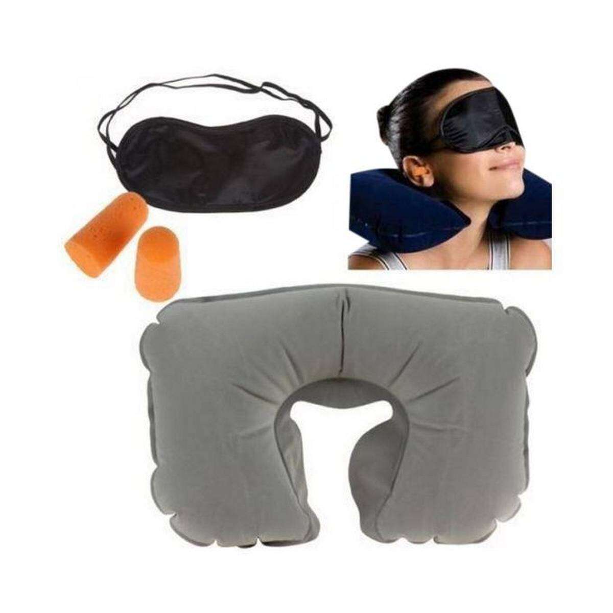 Picture of 3 in 1 Travel Neck Pillow Set - Black