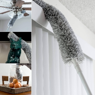 Picture of Microfiber Dusting Duster Handle Telescopic Duster Cleaner Home Cleaning Brush Sweeping Ceiling Dust Artifact - Multicolor