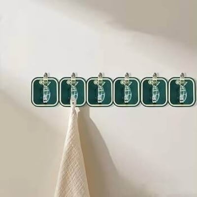 Picture of 6 in 1 Sticky Hooks Strip for Wall Hanging - Multicolor
