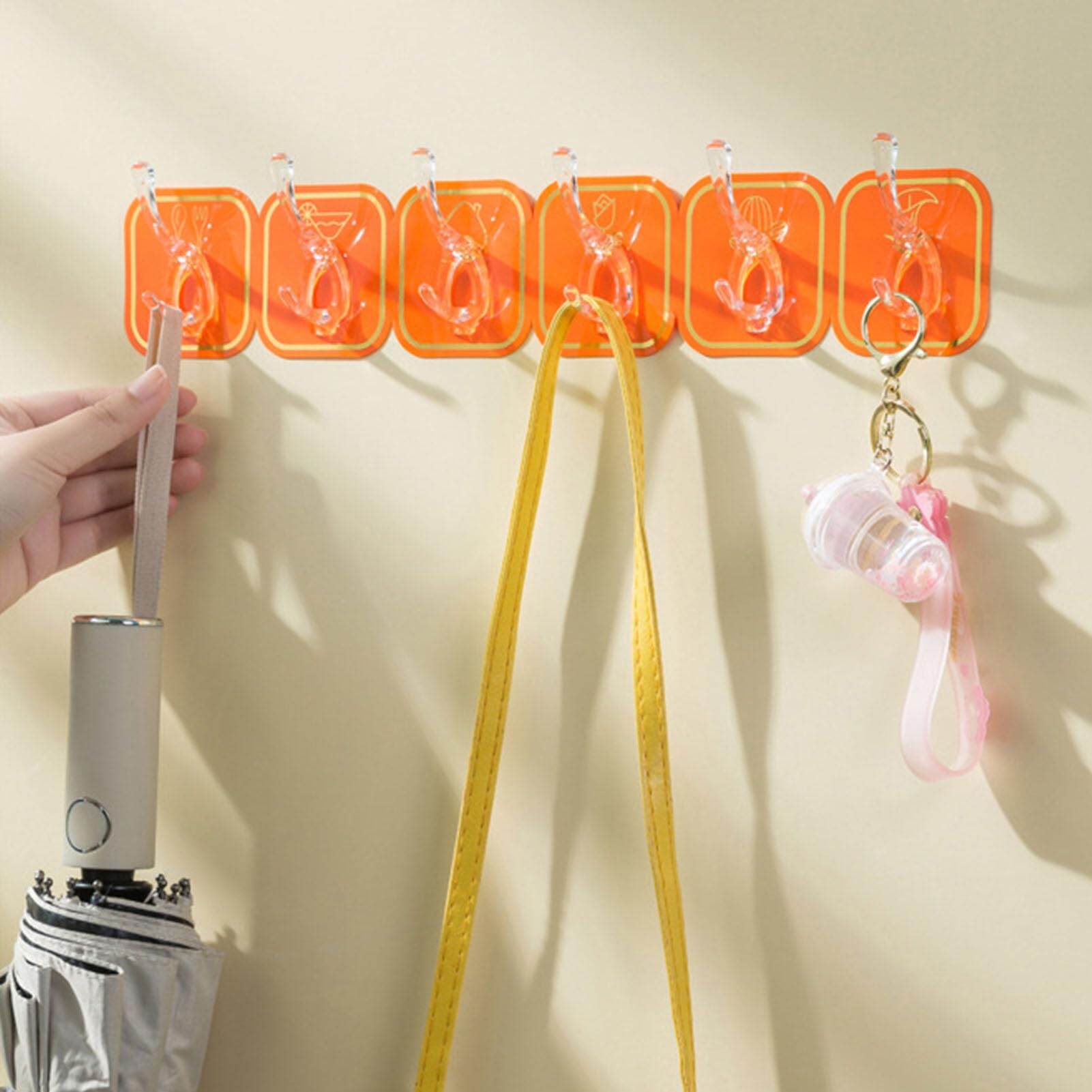 Picture of 6 in 1 Sticky Hooks Strip for Wall Hanging - Multicolor