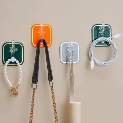 Picture of 6 in 1 Sticky Hooks Strip for Wall Hanging - Multicolor