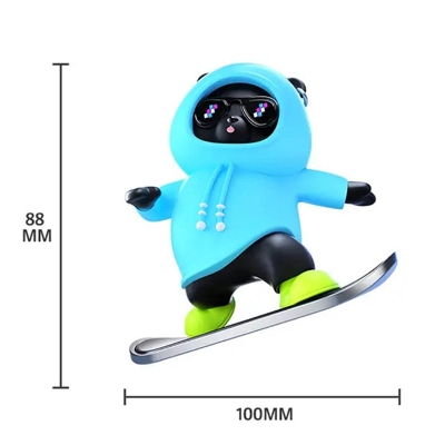 Picture of New Dashboard Car Decorations Skateboard Bear Magnetic Parking Number Plate Creative Car Cartoon Interior Interior Accessories – New Canvas