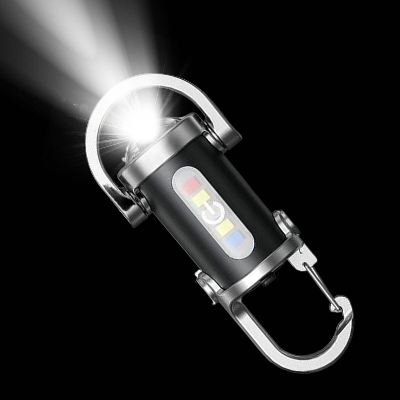 Picture of Glimmer 7-Mode USB Rechargeable Keychain Flashlight – 300LM Emergency & Work Light for Camping, Hiking, Outdoor Use - Multicolor