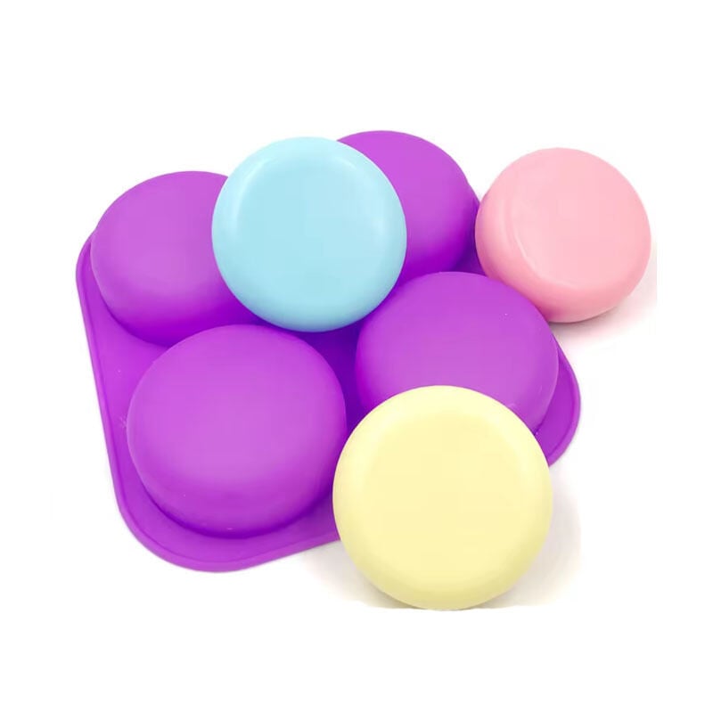 Picture of Silicone Mould Round, For Making Soap- Food Grade - Purple