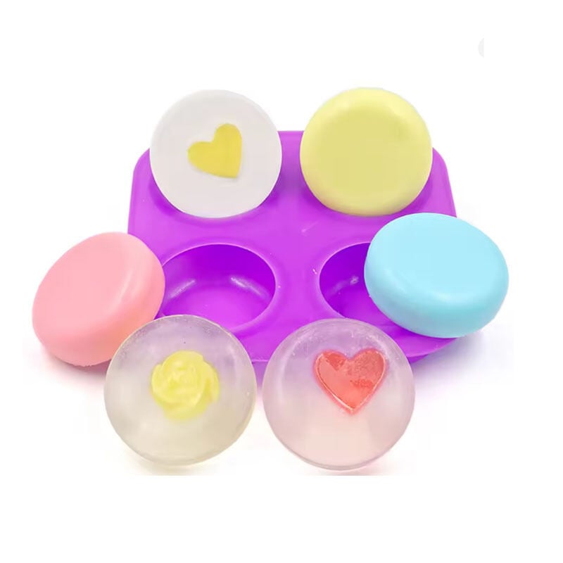 Picture of Silicone Mould Round, For Making Soap- Food Grade - Purple