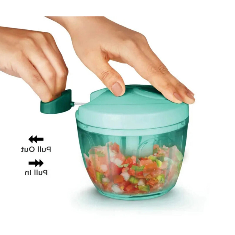Picture of Manual Fruit Vegetable Chopper Hand Pull Food Cutter Garlic Nuts Grinder Mincer Shredder Food Processor Kitchen Accessories - Multicolor