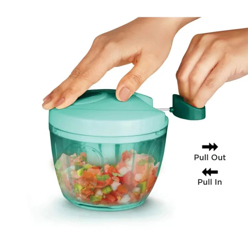 Picture of Manual Fruit Vegetable Chopper Hand Pull Food Cutter Garlic Nuts Grinder Mincer Shredder Food Processor Kitchen Accessories - Multicolor