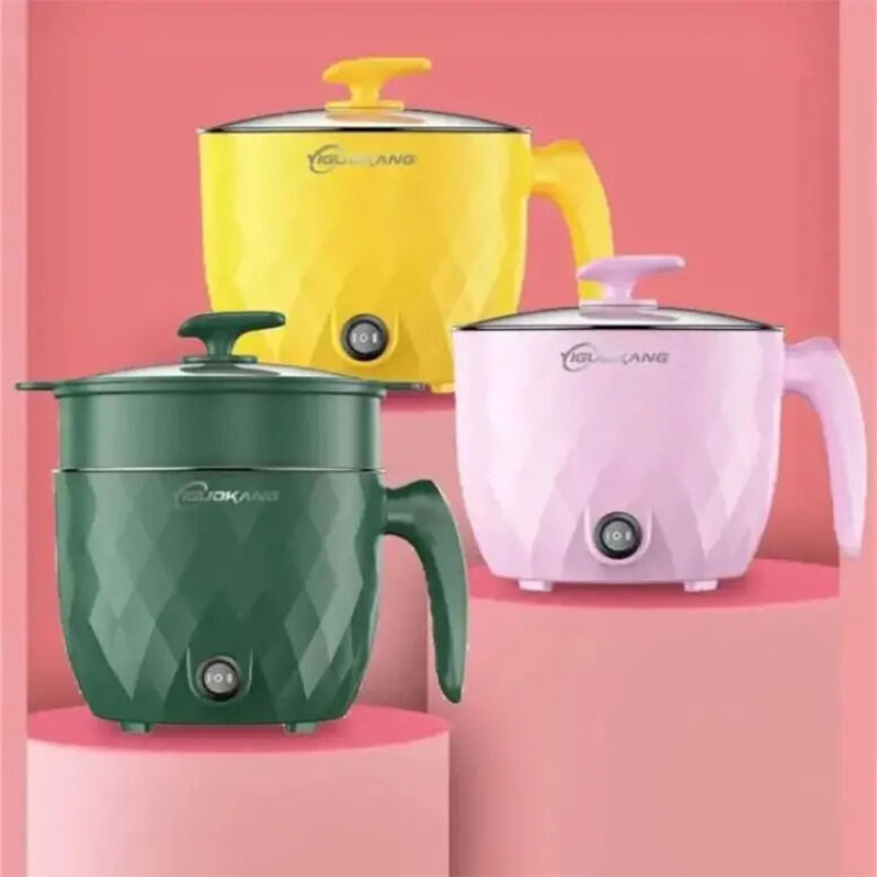 Picture of Diamond Multifunctional Non-stick Mini Electric Rice Cooker Hot-pot Cooking Pot 1.8 L - Multicolor