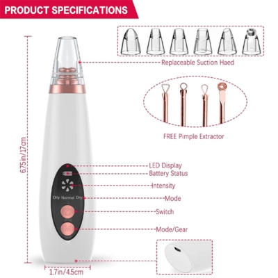 Picture of Black Head Remover Device for Men & Women,Electric Vacuum Blackhead Remover - Multicolor