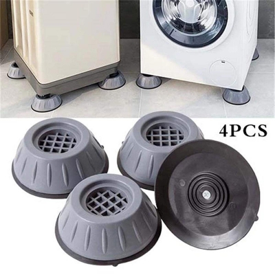 Picture of 4Pcs Anti Vibration Feet Pads Washing Machine Rubber Mat Anti-Vibration Pad Dryer Non-Slip Universal Fixed Washing Machine Stand - Multicolor