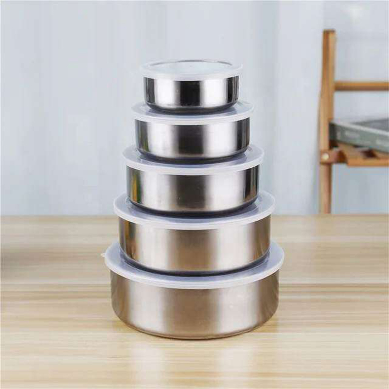 Picture of Stainless Steel 5 Pcs Bowl Set oven proof chines - Silver