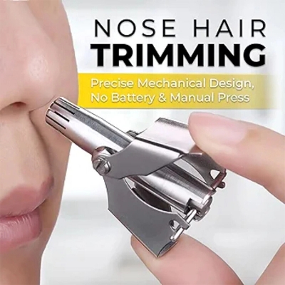 Picture of Effortlessly Fresh  Washable Portable Ear And Nose Hair Trimmer For Men And Women - Silver