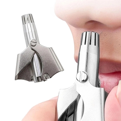 Picture of Effortlessly Fresh  Washable Portable Ear And Nose Hair Trimmer For Men And Women - Silver