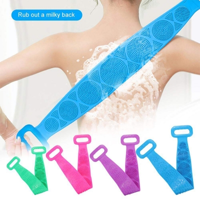 Picture of Silicone Bath Body Brush Shower Massager/Exfoliating Back Scrubber for Shower/Back Scratchier/Body Skin Scrubber Deep Clean - Multicolor
