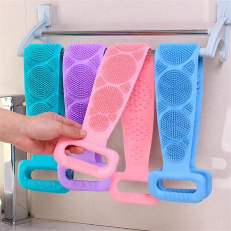 Picture of Silicone Bath Body Brush Shower Massager/Exfoliating Back Scrubber for Shower/Back Scratchier/Body Skin Scrubber Deep Clean - Multicolor
