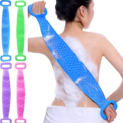 Picture of Silicone Bath Body Brush Shower Massager/Exfoliating Back Scrubber for Shower/Back Scratchier/Body Skin Scrubber Deep Clean - Multicolor