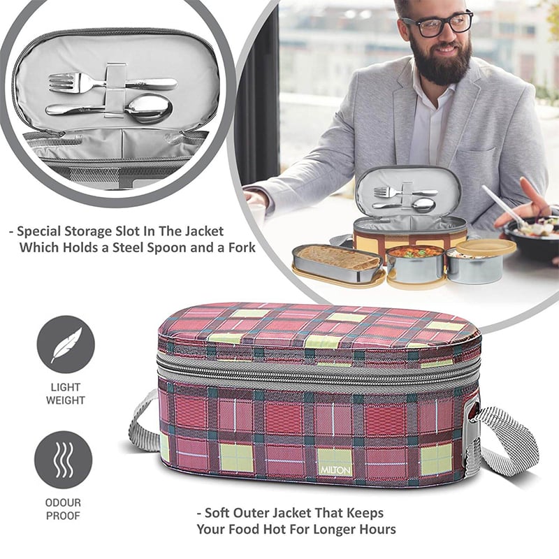 Picture of MILTON Corporate Lunch Stainless Steel Containers Set of 3 - Multicolor