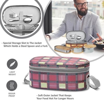 Picture of MILTON Corporate Lunch Stainless Steel Containers Set of 3 - Multicolor