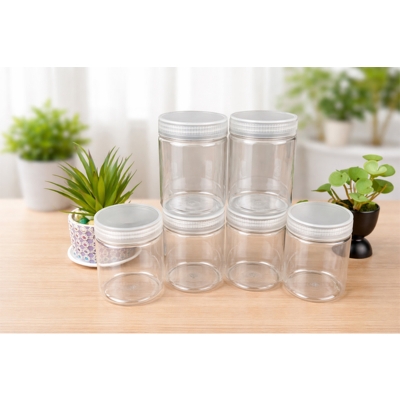 Picture of 100 gm ClearSeal Premium PET Jar – Multipurpose Transparent Container 25 pcs pack