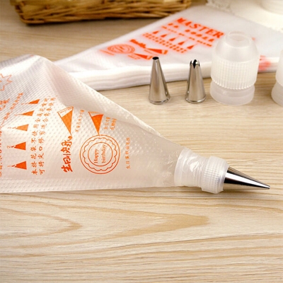 Picture of Plastic Disposable Piping Bags Cake Cream Decorating (100 piece Small size )