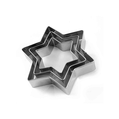 Picture of Big Cookie Cutter Stainless Steel Cookie Cutter with 4Shape, 12 Pieces Stainless Steel Cookie Cutter with 4 Shape Cookie Cutter Shapes Cookies Cutter Shapes Shaped Cookie Cutter - Silver