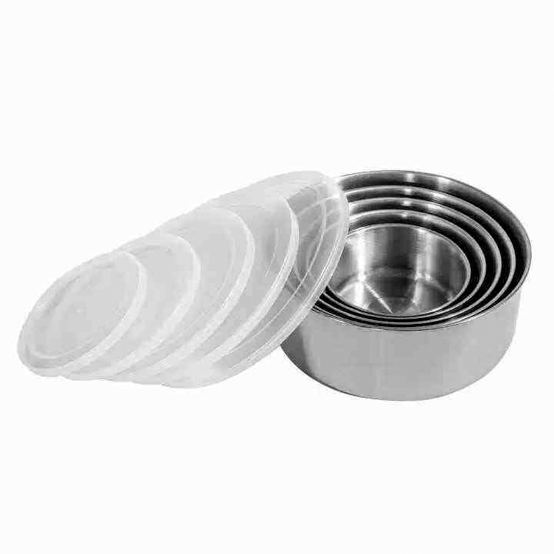 Picture of Stainless Steel 5 Pcs Bowl Set oven proof chines - Silver