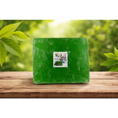 Picture of NatureFresh Neem Soap Base – Premium Green Transparent Soap Making Block - 1kg
