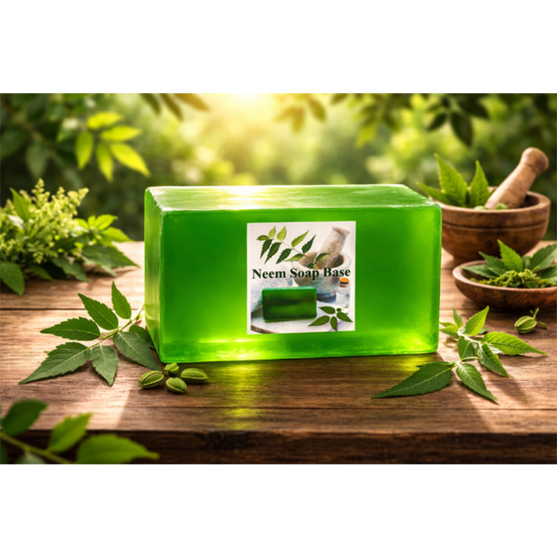 Picture of NatureFresh Neem Soap Base – Premium Green Transparent Soap Making Block - 1kg
