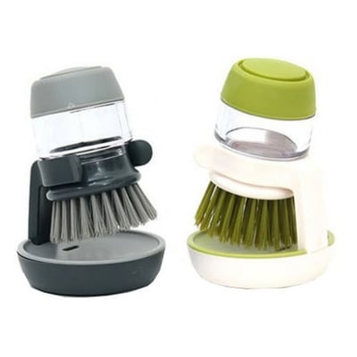 Picture of Dishwasher Soap Dispensing Palm Brush With Storage
