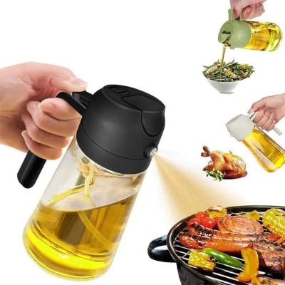 Picture of 2 in 1 Oil Sprayer and Oil Dispenser Bottle 500ml - Multicolor