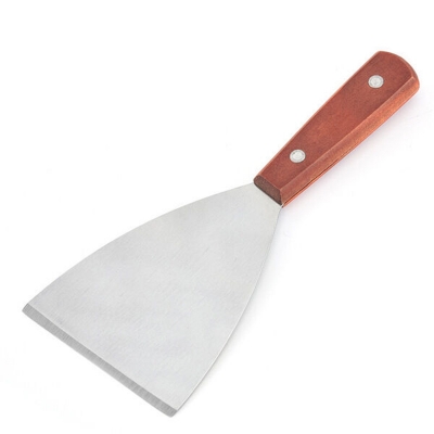 Picture of Stainless Steel Putty Knife / Scraper Tool with Wooden Handle - Silver