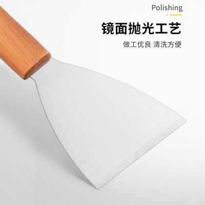 Picture of Stainless Steel Putty Knife / Scraper Tool with Wooden Handle - Silver