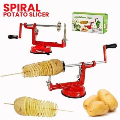 Picture of Potato Spiral Cutter Twisted Fruits Vegetable Slicer - Multicolor