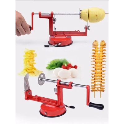 Picture of Potato Spiral Cutter Twisted Fruits Vegetable Slicer - Multicolor