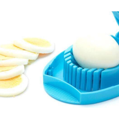 Picture of Egg Slicer on Card Stainless Steel Blades for Perfectly Even Slices Perfect for Boiled Eggs Fruits and More Compact Easy to Use Dishwasher Safe Convenient Kitchen Tool for Meal Prep & Snacks - Multicolor