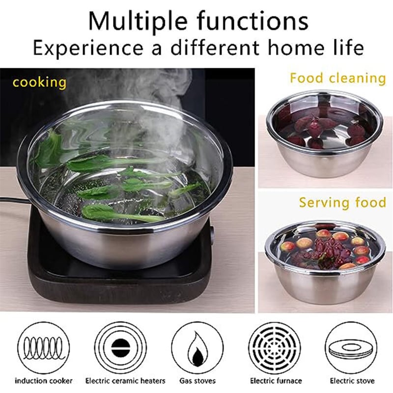 Picture of Silver 3 in 1 Stainless Steel Drain Basket Vegetable Cutter Kitchen - Silver