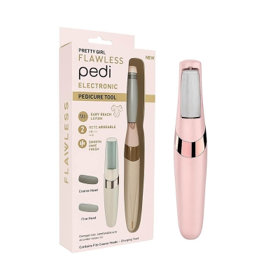 Picture of Rechargeable Flawless Pedicure Tool | Electric Callus Remover for Feet | Cordless Dead Skin Remover with 2 Roller Heads | Smooth & Soft Feet