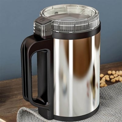 Picture of Silver Crest Stainless Steel Electric Grinder for Spice Coffee Bean Grinding Machine Powerful 1500Watt Motor Portable Mini Mixer Blender for Dry Spices, Nuts, Grains Herbs, Masala Crusher, Juicer, Silver Kitchen Tool Quality Heavy Duty Machine. - Silver