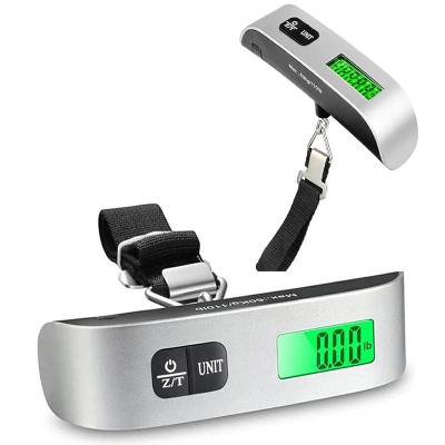 Picture of Portable Digital Luggage Scale with LCD Display – Heavy Duty Travel Weighing Scale (Up to 50kg/110lb) with Strap Hook & Tare Function